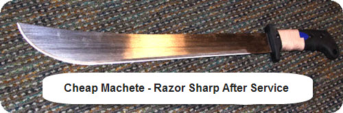 Cheap Machete Sharpened
