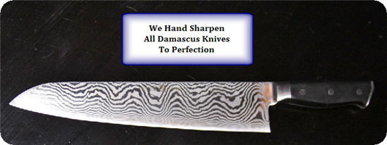 We Sharpen Damascus Blade Knives