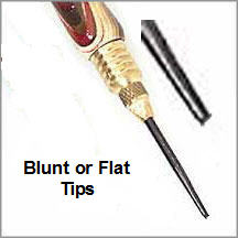 blunt or flat dart tips