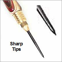 sharp dart tips