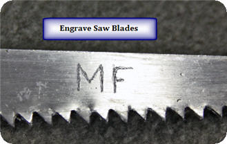engraved saw blade