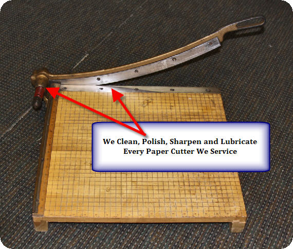 Paper Cutter After Sharpening Service