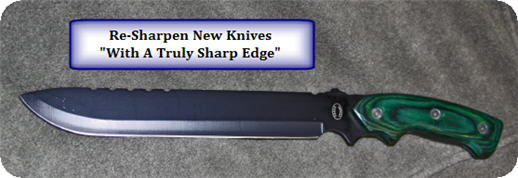 resharpened new knife
